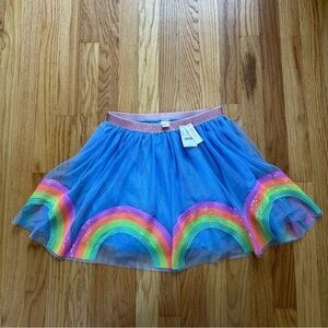 NWT Crewcuts Girls Tulle Skirt with Sequin Rainbows Sz 12